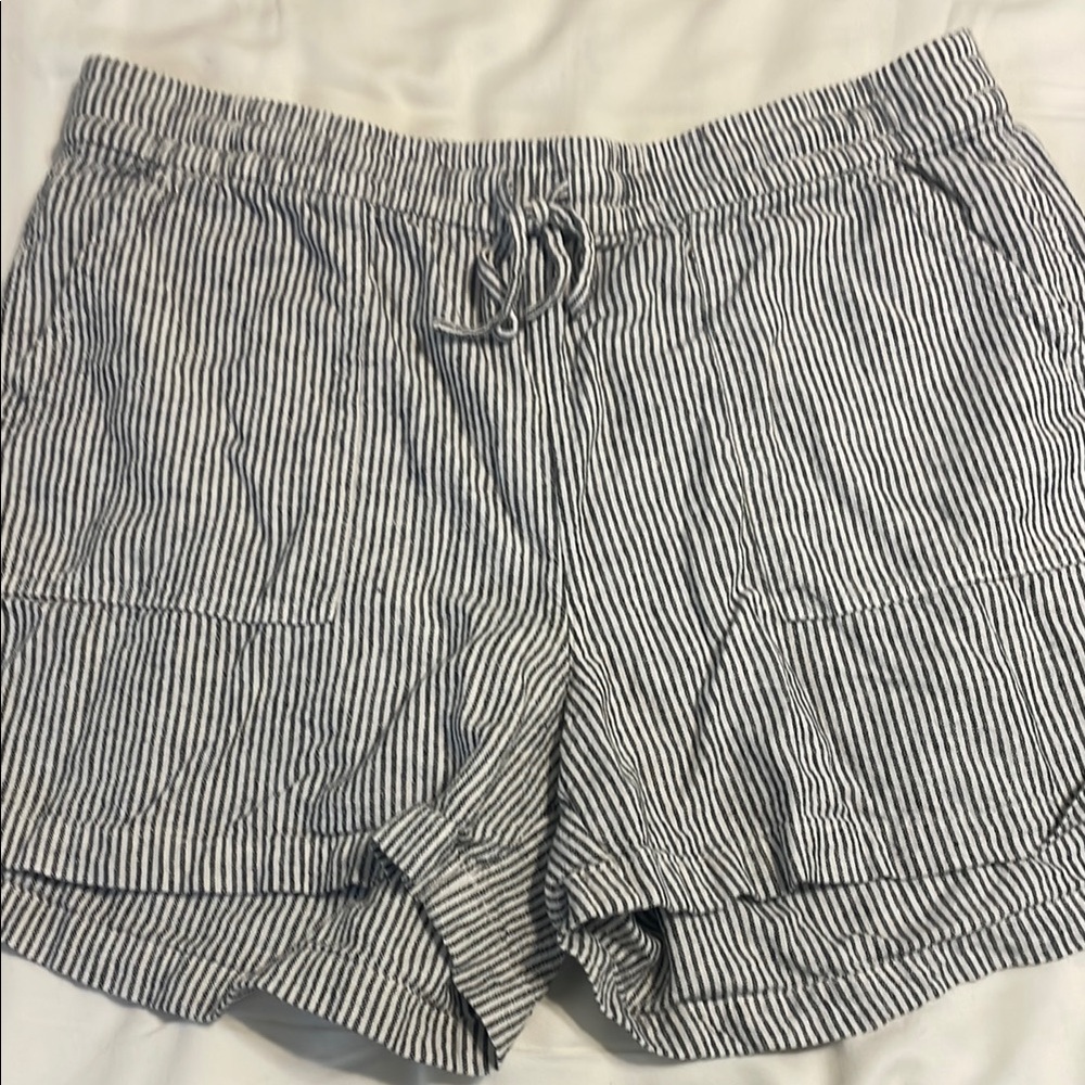 Striped Navy and White Women's Shorts J. crew